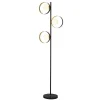 Searchlight Stehleuchte 3-flammig 149 cm Metall in Schwarz Gold G9< Bürolampen|Glaslampen