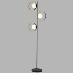 Searchlight Stehleuchte 3-flammig 149 cm Metall in Schwarz Gold G9< Bürolampen|Glaslampen