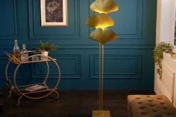 Invicta Interior Stehleuchte 3-flammig Metall Gold indirekt E14 160 cm< Badezimmer Lampe|Designerlampen