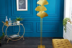 Invicta Interior Stehleuchte 3-flammig Metall Gold indirekt E14 160 cm< Badezimmer Lampe|Designerlampen