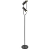 Wohnzimmerlampen|Bürolampen*Searchlight Stehleuchte 2-flammig Schwarz GU10 150 cm Metall verstellbar