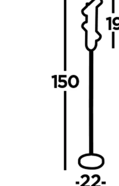 Wohnzimmerlampen|Bürolampen*Searchlight Stehleuchte 2-flammig Schwarz GU10 150 cm Metall verstellbar