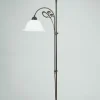 Wohnzimmerlampen|Metall Lampen*Berliner Messingleuchten Stehleuchte Glas Antik Messing E27 160 cm gemütlich