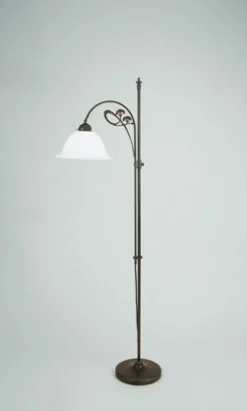 Wohnzimmerlampen|Metall Lampen*Berliner Messingleuchten Stehleuchte Glas Antik Messing E27 160 cm gemütlich