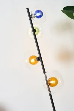 Eco-Light Stehleuchte Glas Grün Blau Bernstein G9 160 cm Modern< Wohnzimmerlampen|Glaslampen