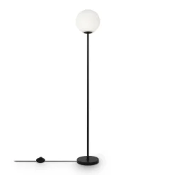 Glaslampen|Metall Lampen*Maytoni Stehleuchte Glas Metall E27 155 cm Schwarz Weiß Modern