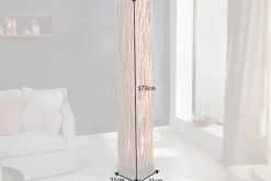 Holzlampen|Stehlampen*Invicta Interior Stehleuchte Holz Schwarz Natur 173 cm GU10 gemütlich