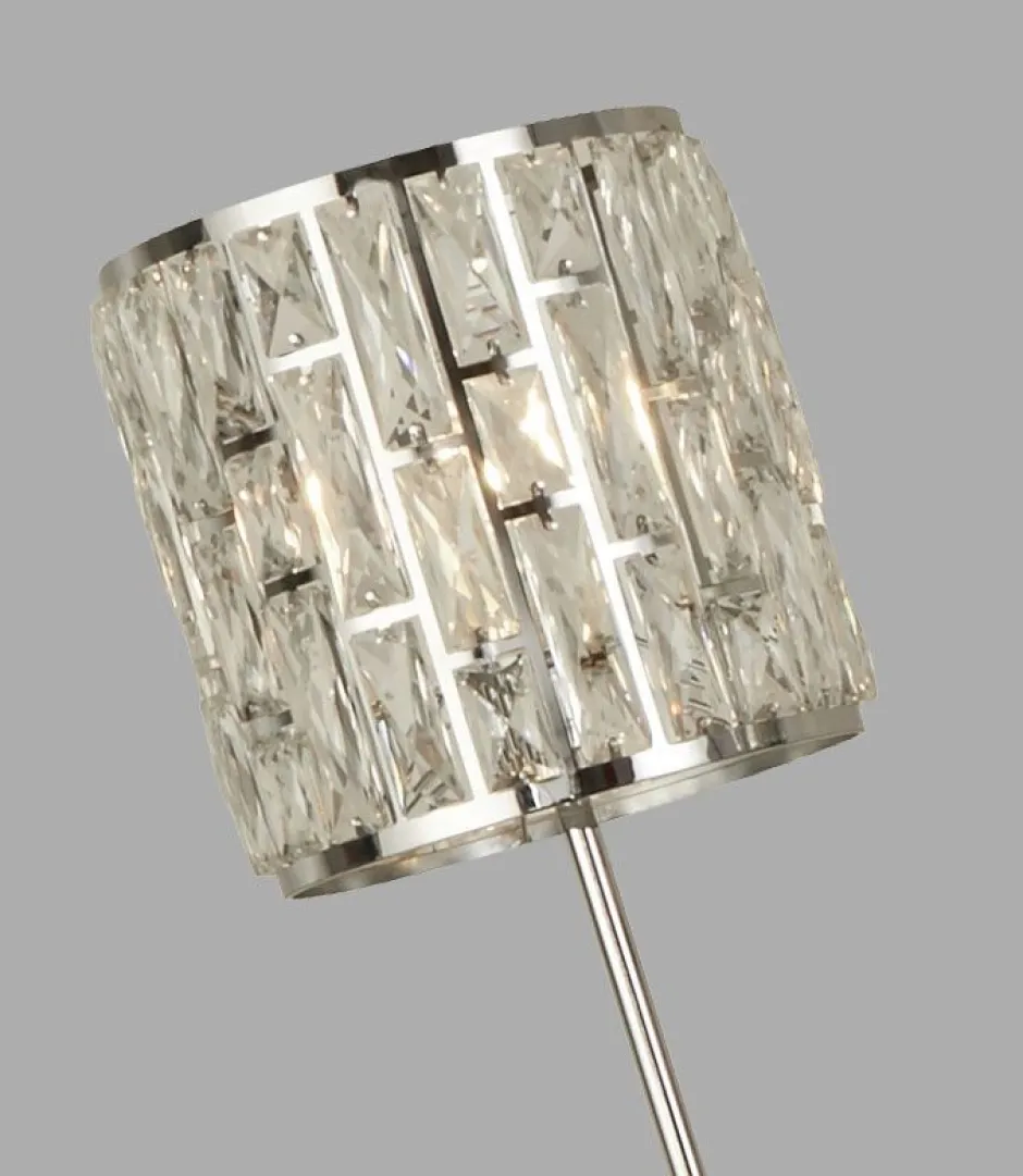 Bürolampen|Wohnzimmerlampen*Searchlight Stehleuchte Kristall 155 cm E27 Art Déco Wohnzimmer