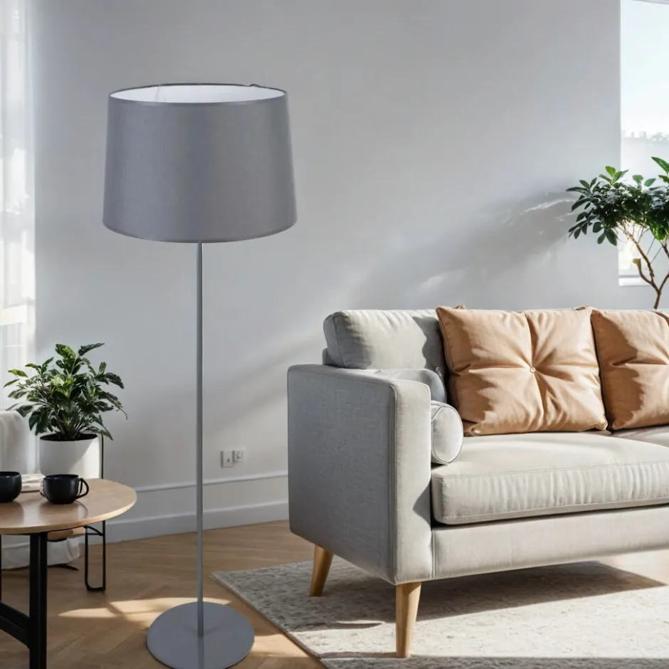 TK Lighting Stehleuchte Maja Grau Modern< Schlafzimmer Lampen|Metall Lampen