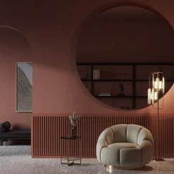 Designerlampen|Stehlampen*Maytoni Stehleuchte Metall 161,5 cm in Gold Weiß (Stein) G9