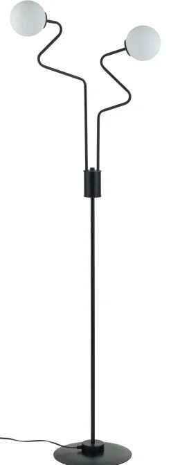 Kugellampen|Moderne Lampen*Sigma Stehleuchte Metall Glas blendarm Lesen G9 162 cm hoch