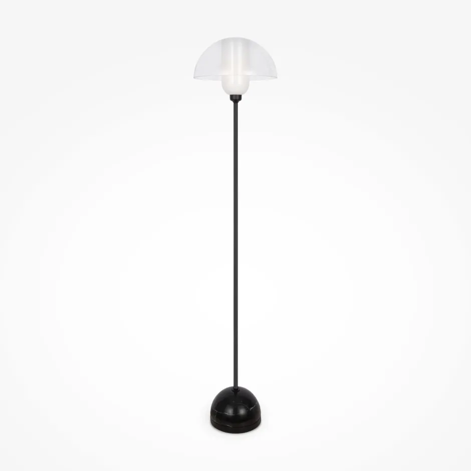 Glaslampen|Stehlampen*Maytoni Stehleuchte Metall Glas E14 139 cm hoch Schwarz Weiß