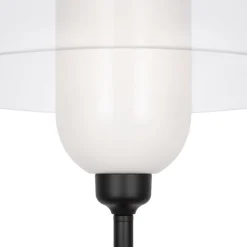 Glaslampen|Stehlampen*Maytoni Stehleuchte Metall Glas E14 139 cm hoch Schwarz Weiß