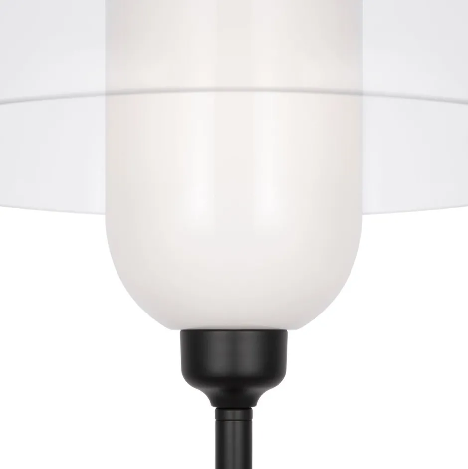 Glaslampen|Stehlampen*Maytoni Stehleuchte Metall Glas E14 139 cm hoch Schwarz Weiß