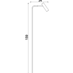 Luminex Stehleuchte Metall GU10 verstellbar 159 cm hoch elegant< Metall Lampen|Wohnzimmerlampen