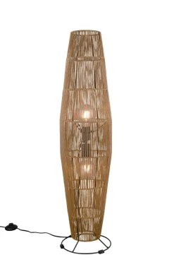 Trio Reality Stehleuchte Papier Metall Schwarz Braun E27 103 cm< Wohnzimmerlampen|Metall Lampen