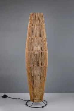 Trio Reality Stehleuchte Papier Metall Schwarz Braun E27 103 cm< Wohnzimmerlampen|Metall Lampen