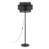 TK Lighting Stehleuchte Schwarz 155 cm E27 Stoff Metall Ø 50 cm< Wohnzimmerlampen|Stofflampen