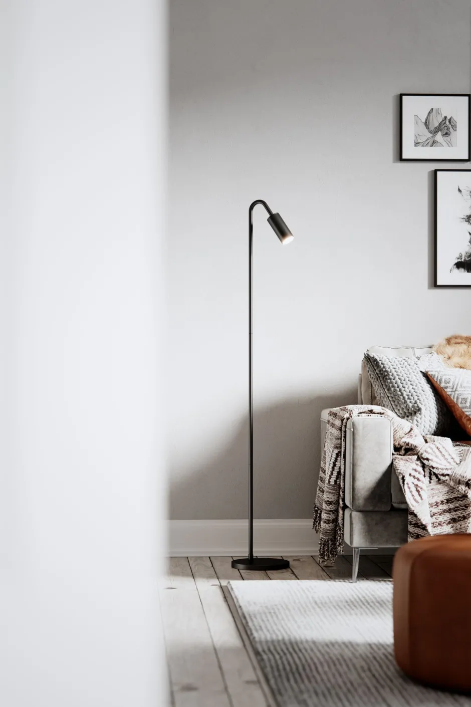 By Rydéns Stehleuchte Schwarz 146 cm klein Metall GU10 Retro< Wohnzimmerlampen|Metall Lampen