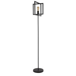 Bürolampen|Wohnzimmerlampen*Searchlight Stehleuchte Schwarz E27 160 cm Metall Retro Design