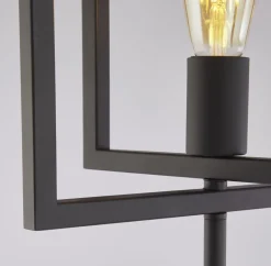 Bürolampen|Wohnzimmerlampen*Searchlight Stehleuchte Schwarz E27 160 cm Metall Retro Design