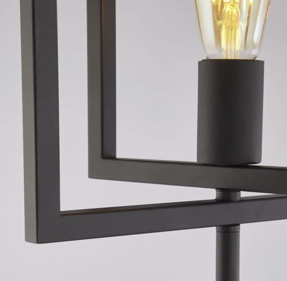 Bürolampen|Wohnzimmerlampen*Searchlight Stehleuchte Schwarz E27 160 cm Metall Retro Design