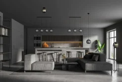 Wohnzimmerlampen|Glaslampen*Searchlight Stehleuchte Schwarz Rauchgrau E27 159 cm Glas Metall