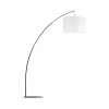 TK Lighting Stehleuchte Schwarz Weiß 245 cm hoch gebogen Stoffschirm< Moderne Lampen|Stofflampen