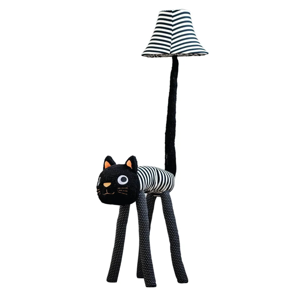Happy Lamps Stehleuchte Schwarz Weiß Katze Kinder Erwachsene 126 cm<Kinder Kinderzimmerlampen|Kinderlampen