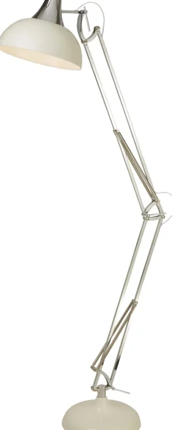 Wandleuchten|Bürolampen*Searchlight Stehleuchte verstellbar H: max. 170 cm Metall Creme E27
