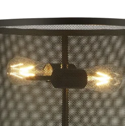 Bürolampen|Wohnzimmerlampen*Searchlight Stehleuchte Wohnzimmer 145 cm klein Metall 2x E27 Schwarz