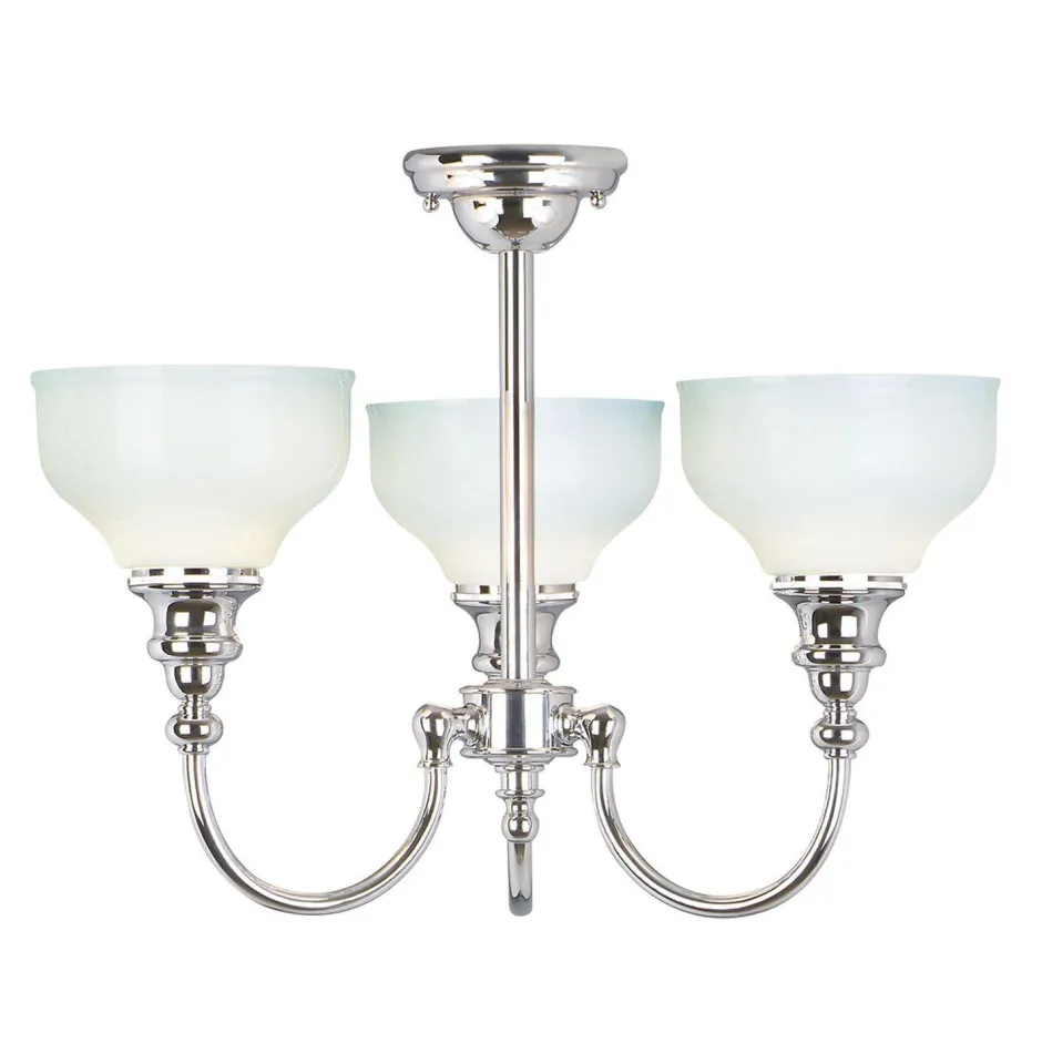 Designerlampen|Glaslampen*Elstead Stilvolle Badlampe LED Chrom Weiß IP44 Decke