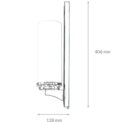 Elstead Stilvolle Badlampe LED IP44 Glas Schirm Weiß Chrom< Glaslampen|Moderne Lampen