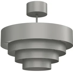 Deckenleuchten|Badezimmer Lampe*Luminex Stilvolle Deckenlampe Dunkelgrau E27 Ø39 cm indirekt