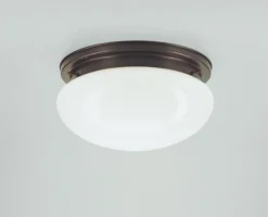 Berliner Messingleuchten Stilvolle Deckenlampe E27 Messing Antik Glas Ø30 cm< Wohnzimmerlampen|Metall Lampen