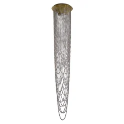 Wohnzimmerlampen|Esszimmer Lampen*Searchlight Stilvolle Deckenlampe Metall Glas GU10 Ø65 cm 5-flammig