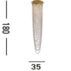 Wohnzimmerlampen|Esszimmer Lampen*Searchlight Stilvolle Deckenlampe Metall Glas GU10 Ø65 cm 5-flammig