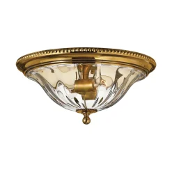 Deckenleuchten|Flurlampen*Elstead Stilvolle Deckenleuchte Messing Glas Wohnzimmer