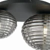 Wohnzimmerlampen|Glaslampen*Eco-Light Stilvolle Deckenleuchte Rauchglas 2-flmg E27 dekorativ