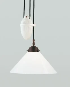 Berliner Messingleuchten Stilvolle Hängelampe Messing Antik Glas E27 Ø30 cm rund< Hängelampen|Wohnzimmerlampen