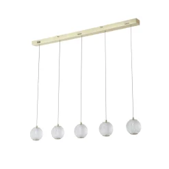 Bürolampen|Wohnzimmerlampen*Searchlight Stilvolle Hängelampe Metall G9 100 cm lang in Messing