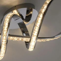 Deckenleuchten|Flurlampen*Paul Neuhaus Stilvolle LED Deckenlampe in Chrom dimmbar 30 W L:65 cm