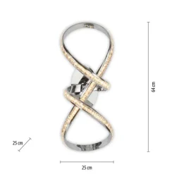 Deckenleuchten|Flurlampen*Paul Neuhaus Stilvolle LED Deckenlampe in Chrom dimmbar 30 W L:65 cm