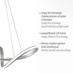 Paul Neuhaus Stilvolle LED Hängelampe in Stahl L:91 cm 39 W dimmbar< Hängelampen|Led Lampen