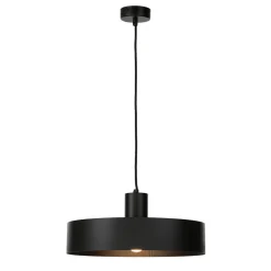 Hängelampen|Esszimmer Lampen*Sigma Stilvolle Pendellampe Rif Schwarz breiter Schirm