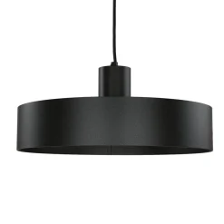 Hängelampen|Esszimmer Lampen*Sigma Stilvolle Pendellampe Rif Schwarz breiter Schirm