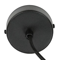 Hängelampen|Esszimmer Lampen*Sigma Stilvolle Pendellampe Rif Schwarz breiter Schirm