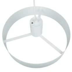 Sigma Stilvolle Pendellampe Rif Weiß breite Schirmform< Hängelampen|Esszimmer Lampen