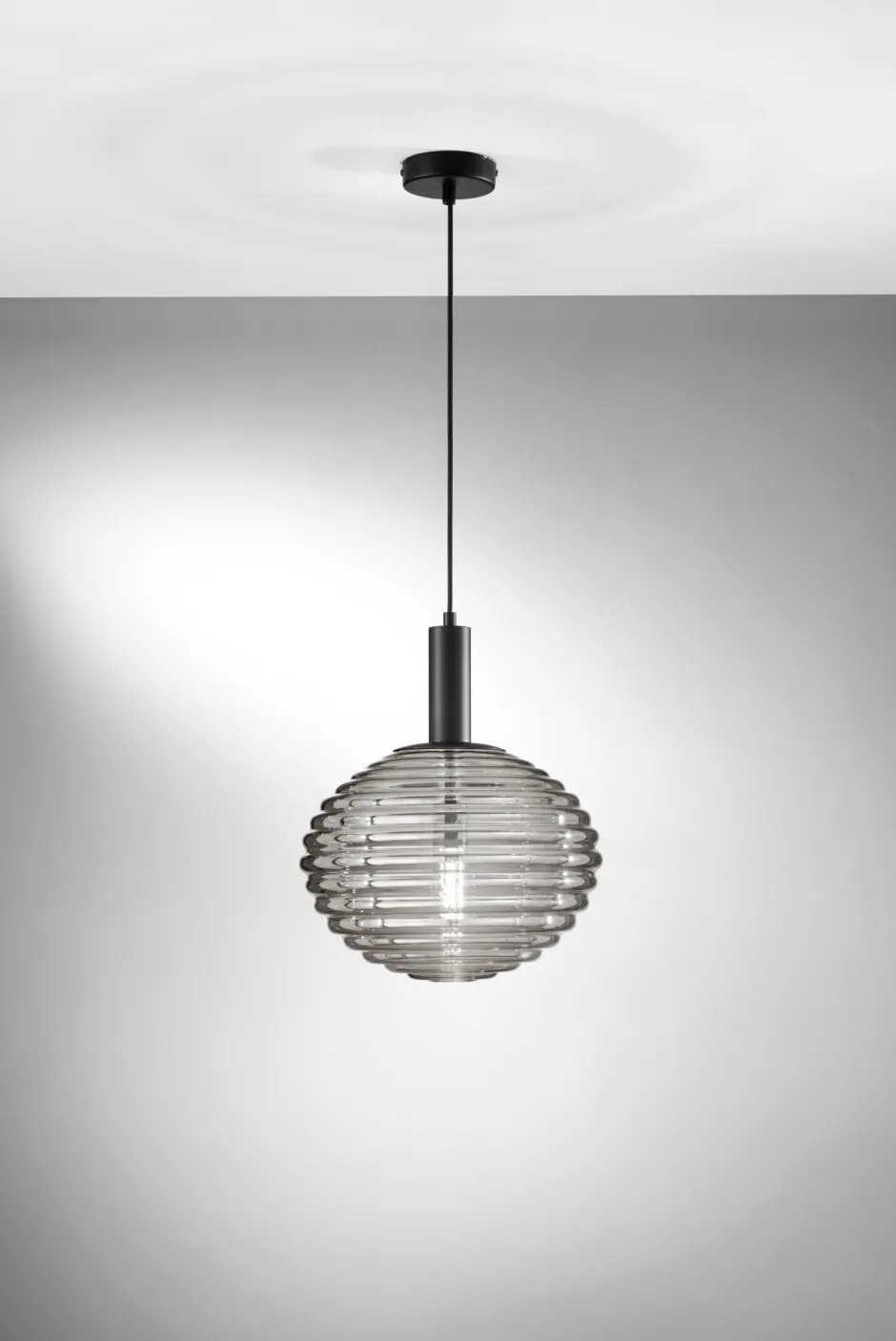 Eco-Light Stilvolle Pendelleuchte Rauchglas Ø32 cm E27 dekorativ< Wohnzimmerlampen|Glaslampen