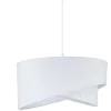 Moderne Lampen|Designerlampen*Duolla Stilvolle Pendelleuchte SELMA Weiß Stoff & Spitze